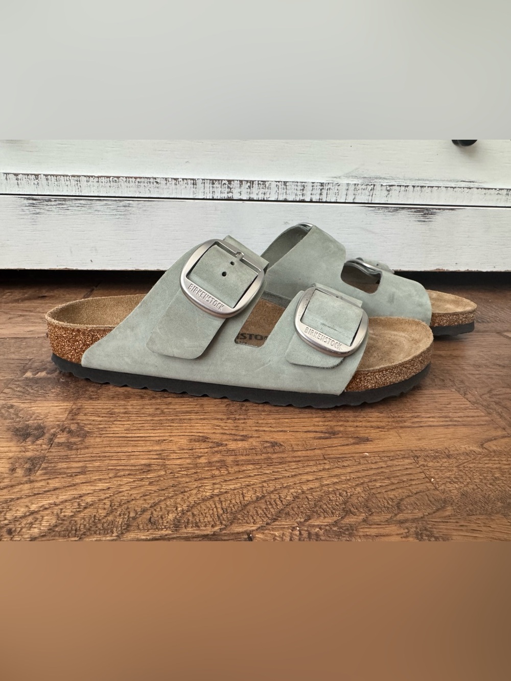 Birkenstock Arizona Big Buckle Nubuck Leather Pure Sage Women's 40 9 Narrow